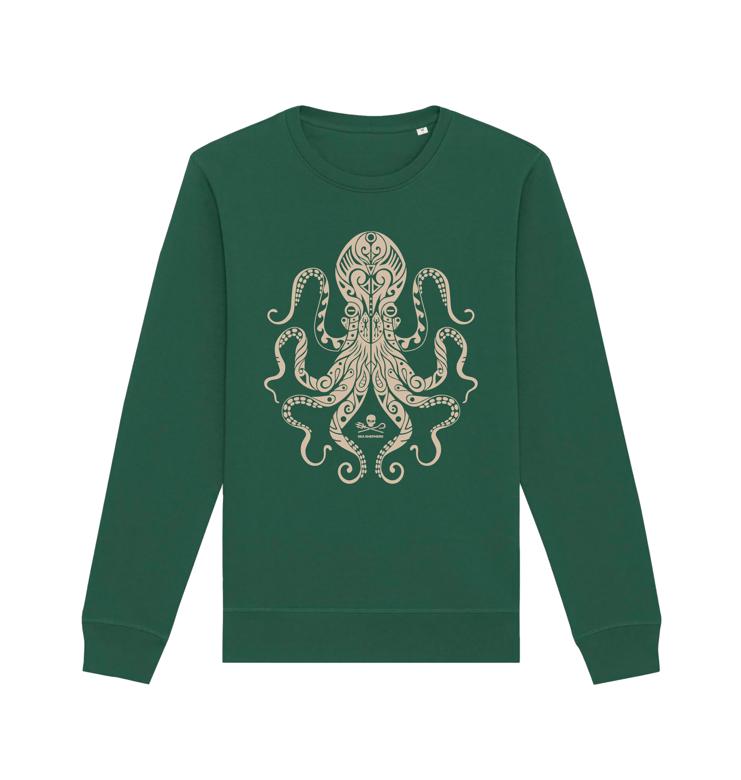Bottle Green Printed Sweater Front